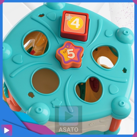 Multikostka Interaktywna 7w1 dla Dzieci Edukacyjna Muzyczna LED Sorter Pianinko ASATO®