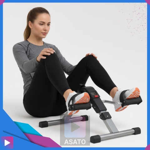 Rotor Rowerek Rehabilitacyjny Treningowy 2w1 Składany do Ćwiczeń Nóg i Rąk z Licznikiem LCD Dla Seniora ASATO®