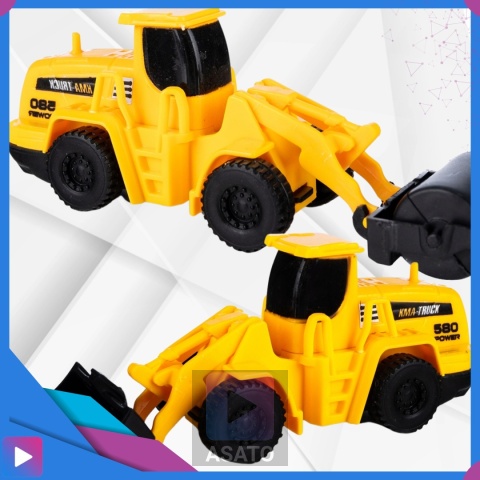 Piasek Kinetyczny Dynamic Sand Zestaw Plac Budowy 750 g Koparka Dźwigi Dla Dzieci ASATO®