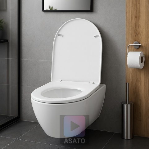 Deska Sedesowa Wolnoopadająca 1046 Biała Duroplast Uniwersalna Klapa WC Twarda
