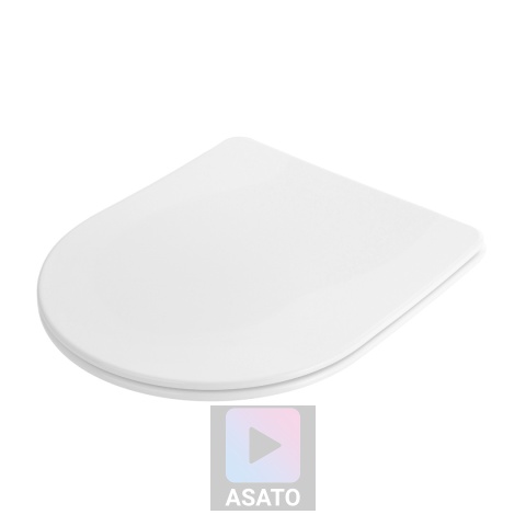 Deska Sedesowa Wolnoopadająca 1046 Biała Duroplast Uniwersalna Klapa WC Twarda