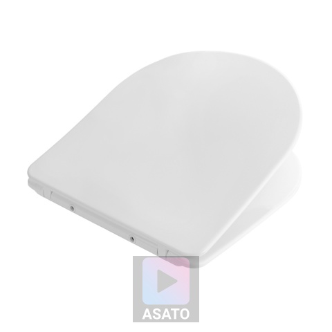 Deska Sedesowa Wolnoopadająca 1046 Biała Duroplast Uniwersalna Klapa WC Twarda