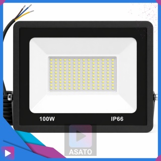 Halogen Naświetlacz LED 100W IP66 4000K ASATO® Zewnętrzny Lampa Robocza Na Elewację Garaż Warsztat