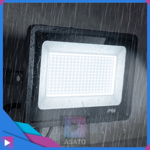 Halogen Naświetlacz LED 100W IP66 4000K ASATO® Zewnętrzny Lampa Robocza Na Elewację Garaż Warsztat