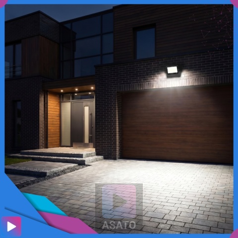 Halogen Naświetlacz LED 100W IP66 4000K ASATO® Zewnętrzny Lampa Robocza Na Elewację Garaż Warsztat