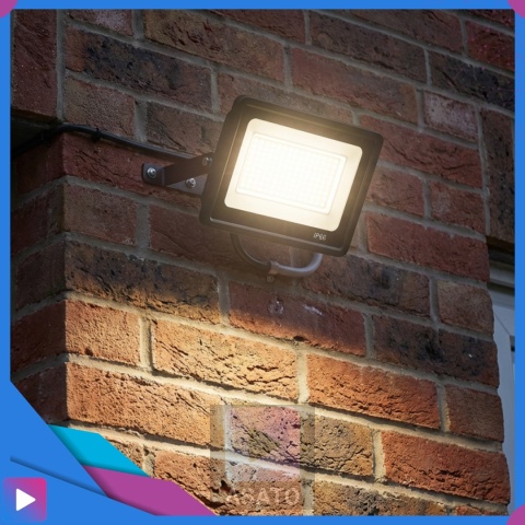 Halogen Naświetlacz LED 100W IP66 4000K ASATO® Zewnętrzny Lampa Robocza Na Elewację Garaż Warsztat