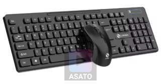 Klawiatura Bezprzewodowa Niskoprofilowa Mysz na Baterie Komputer Laptop