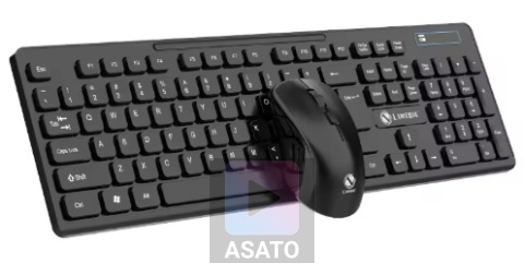 Klawiatura Bezprzewodowa Niskoprofilowa Mysz na Baterie Komputer Laptop