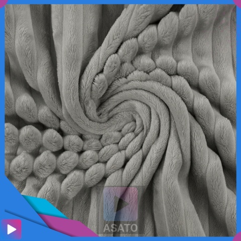 Koc 150x220 cm MikrofibraGruby Puszysty Tłoczony 3D Miękki Ciepły Narzuta Elegancki ASATO®
