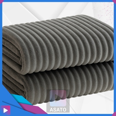 Koc 150x220 cm MikrofibraGruby Puszysty Tłoczony 3D Miękki Ciepły Narzuta Elegancki ASATO®