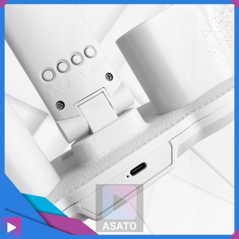 Lampka Biurkowa LED 6w1 Wyświetlacz Zegar Organizer Podwójne Ramiona i USB ASATO®