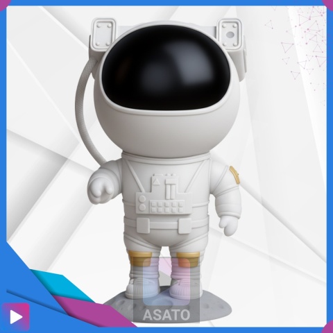Projektor Gwiazd Astronauta Stojący LED 8 Trybów Pilot Ruchoma Głowa Lampka Nocna ASATO®