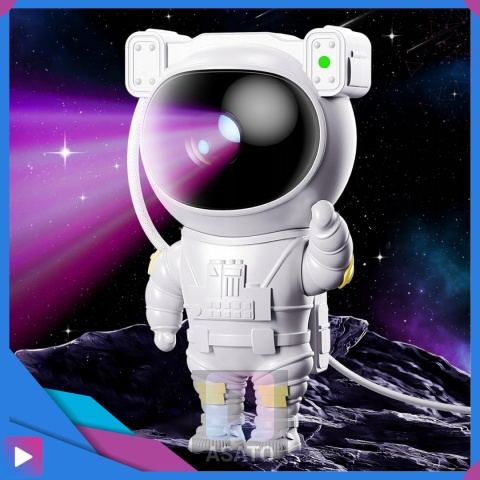 Projektor Gwiazd Astronauta Stojący LED 8 Trybów Pilot Ruchoma Głowa Lampka Nocna ASATO®