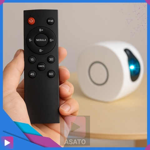 Projektor Gwiazd 3D Kosmos Lampka Nocna LED Mgławica Pilot Laser ASATO®