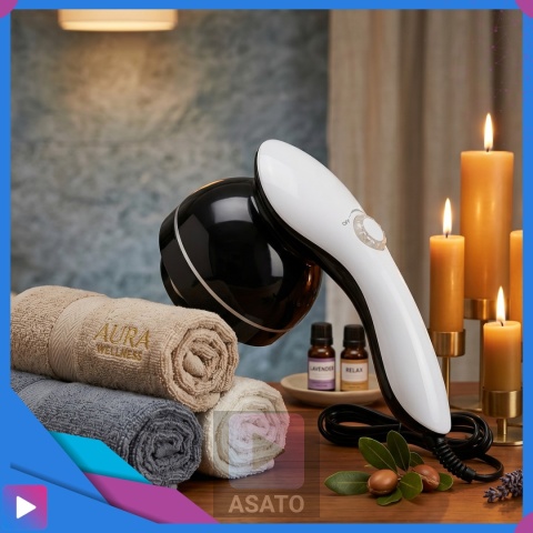 ASATO® Masażer Do Ciała Antycellulitowy 9w1 Body Spa Na Podczerwień 8 Końcówek 28W