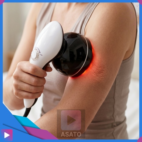 ASATO® Masażer Do Ciała Antycellulitowy 9w1 Body Spa Na Podczerwień 8 Końcówek 28W