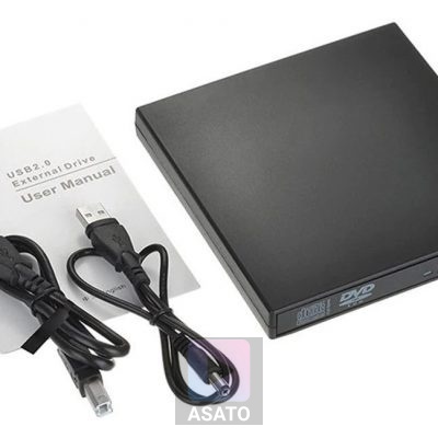 Zewnętrzna Napęd Odtwarzacz Nagrywarka DVD CD USB 2.0 ASATO® do laptopa komputera Windows Mac Linux