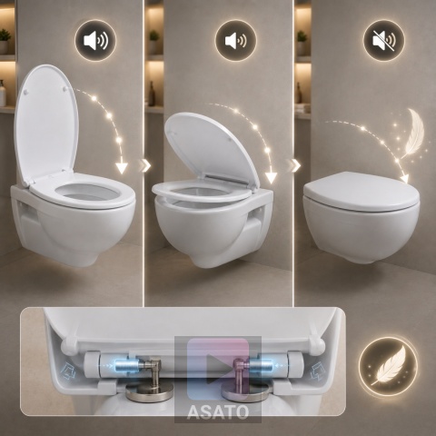 Deska Sedesowa Wolnoopadająca 148 Duroplast Uniwersalna Klapa WC Twarda