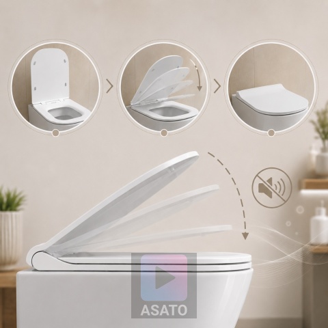 Deska Sedesowa Wolnoopadająca 158 Duroplast Uniwersalna Klapa WC Twarda