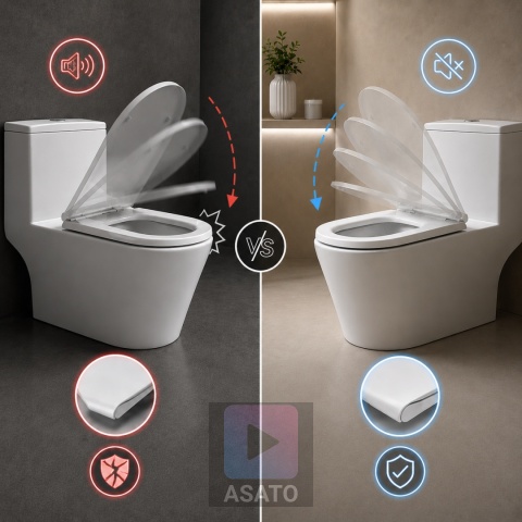 Deska Sedesowa Wolnoopadająca 158 Duroplast Uniwersalna Klapa WC Twarda