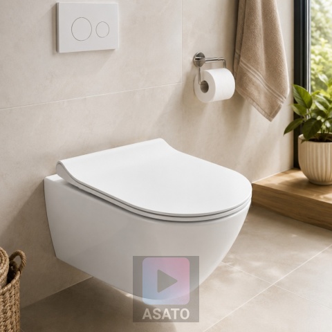 Deska Sedesowa Wolnoopadająca 158 Duroplast Uniwersalna Klapa WC Twarda