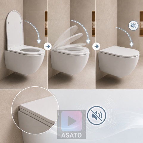 Deska Sedesowa Wolnoopadająca 163 Duroplast Uniwersalna Klapa WC Twarda