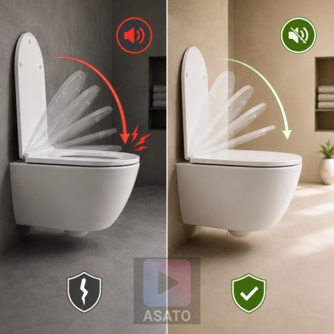 Deska Sedesowa Wolnoopadająca 163 Duroplast Uniwersalna Klapa WC Twarda