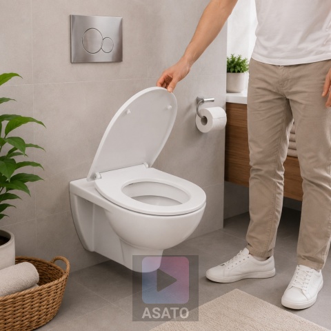 Deska Sedesowa Wolnoopadająca 163 Duroplast Uniwersalna Klapa WC Twarda