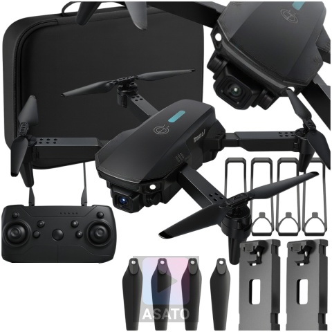Dron z Kamerą 2 Baterie Zasięg 300m Aplikacja Walizka 1 Kamera ASATO®