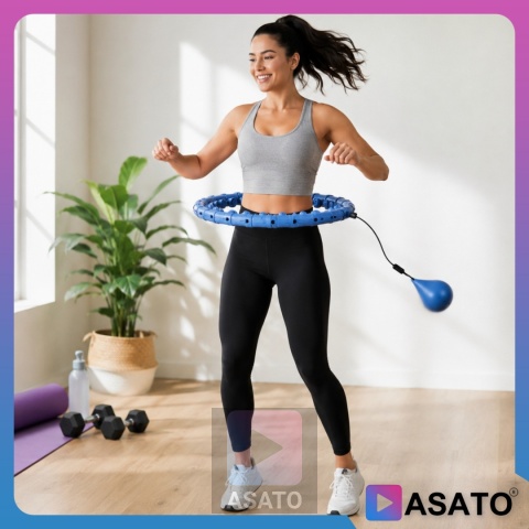 Hula Hop Odchudzające z Obciążeniem i Masażer z Wypustkami FIT