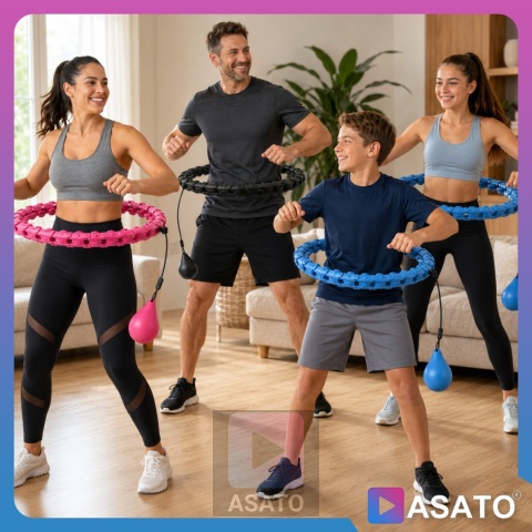 Hula Hop Odchudzające z Obciążeniem i Masażer z Wypustkami FIT