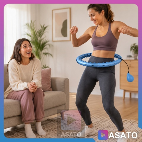 Hula Hop Odchudzające z Obciążeniem i Masażer z Wypustkami FIT