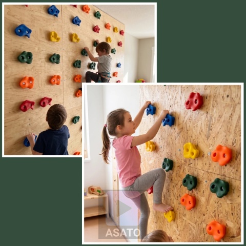 Kamienie Wspinaczkowe 10 szt Uchwyty do Ścianki Wspinaczkowej Dzieci Zestaw