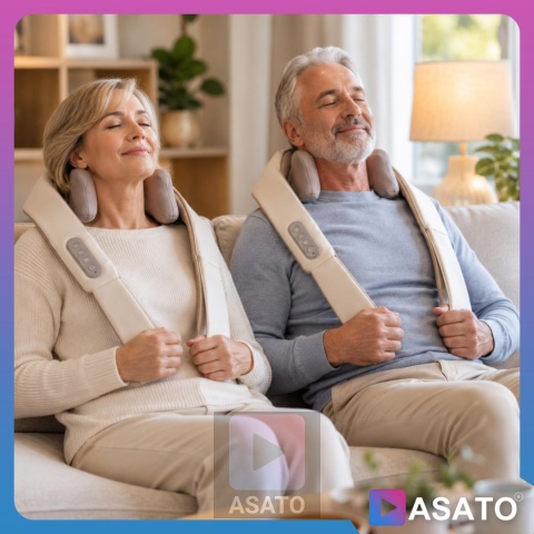 Masażer do Szyi Karku SHIATSU BEZPRZEWODOWY Medical PRO do Pleców Ramion Premium