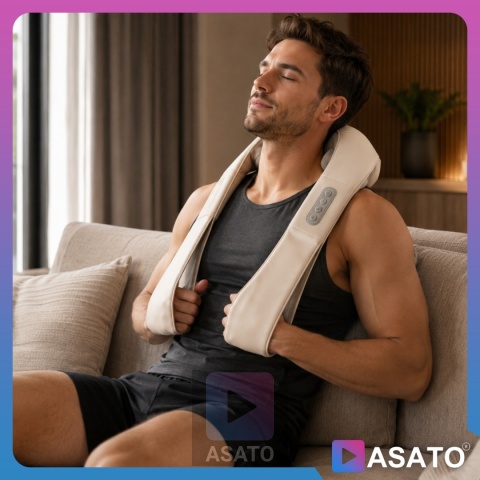 Masażer do Szyi Karku SHIATSU BEZPRZEWODOWY Medical PRO do Pleców Ramion Premium