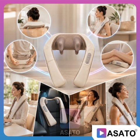 Masażer do Szyi Karku SHIATSU BEZPRZEWODOWY Medical PRO do Pleców Ramion Premium