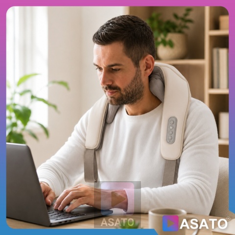 Masażer do Szyi Karku SHIATSU BEZPRZEWODOWY Medical PRO do Pleców Ramion Premium