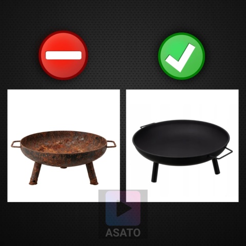 Palenisko ogrodowe na grill kociołek 60cm do ogniska stalowe czarne uchwyty