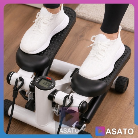 Stepper Skrętny z Linkami Steper Do Ćwiczeń z Linkami Ekspanderami + licznik LCD