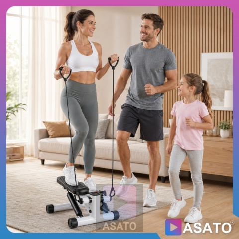Stepper Skrętny z Linkami Steper Do Ćwiczeń z Linkami Ekspanderami + licznik LCD