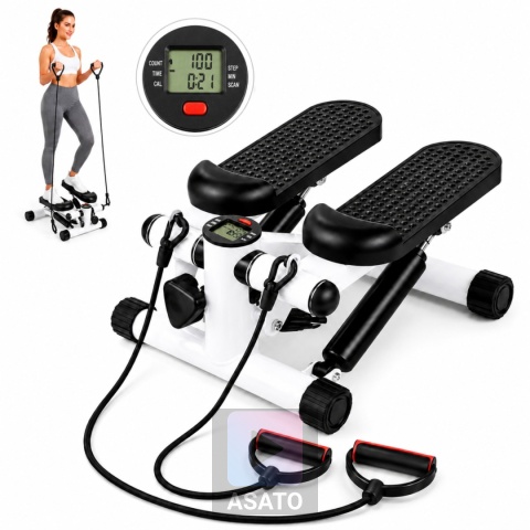 Stepper Skrętny z Linkami Steper Do Ćwiczeń z Linkami Ekspanderami + licznik LCD