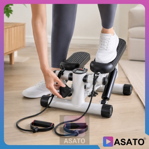 Stepper Skrętny z Linkami Steper Do Ćwiczeń z Linkami Ekspanderami + licznik LCD