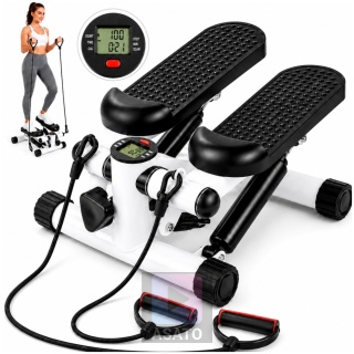 Stepper Skrętny z Linkami Steper Do Ćwiczeń z Linkami Ekspanderami + licznik LCD