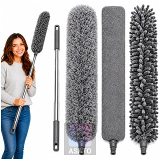 Szczotka do Kurzu 3w1 Teleskopowa 250 cm Zestaw 3 Końcówki Mikrofibra ASATO®