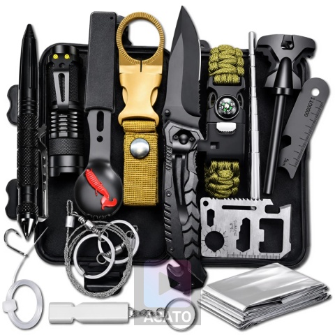 Wojskowy zestaw survivalowy niezbędnik do przeżycia survival 30w1 multitool