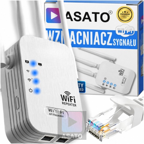 Mocny Wzmacniacz Sygnału WiFi do Domu Biura 300Mbps Wi-Fi