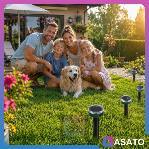 Odstraszacz Na Krety Gryzonie Nornicec ASATO® - Solarny Zestaw 4 szt. - Zasięg 3400m² - IP44 Wodoodporny