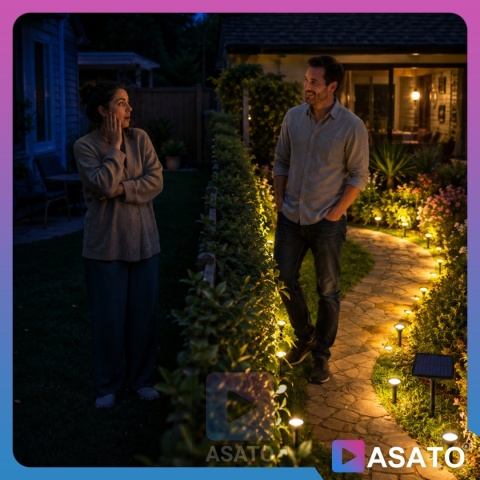 Lampki Solarne Ogrodowe LED 10 szt Wbijane do Ogrodu 3000K Panel Solarny