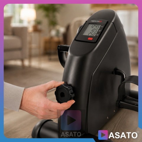 Rotor Rowerek Rehabilitacyjny 2w1 Mechaniczny do Ćwiczeń Rąk i Nóg z Wyświetlaczem LCD Dla Seniora Do Rehabilitacji ASATO®