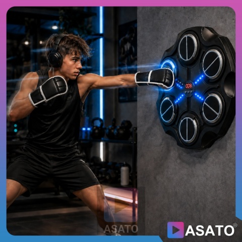 Tarcza do Boksowania Bezprzewodowa Bluetooth Rekawice Przyssawki zestaw ASATO®